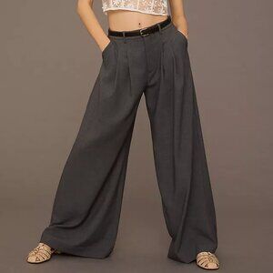 The Avery Pleated Wide-Leg Trousers by Maeve